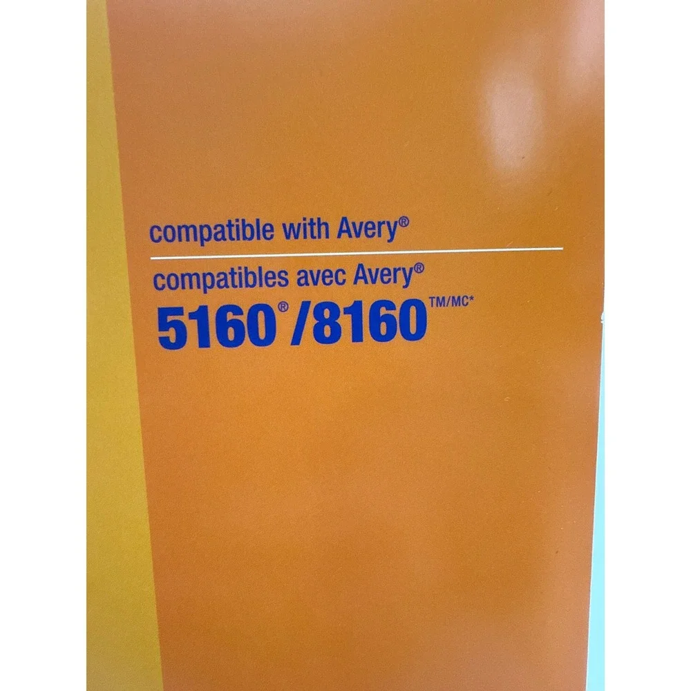 Staples White Mailing Labels Laser Inkjet 18054 1 x 2-5/8 750 Count 5160 8160